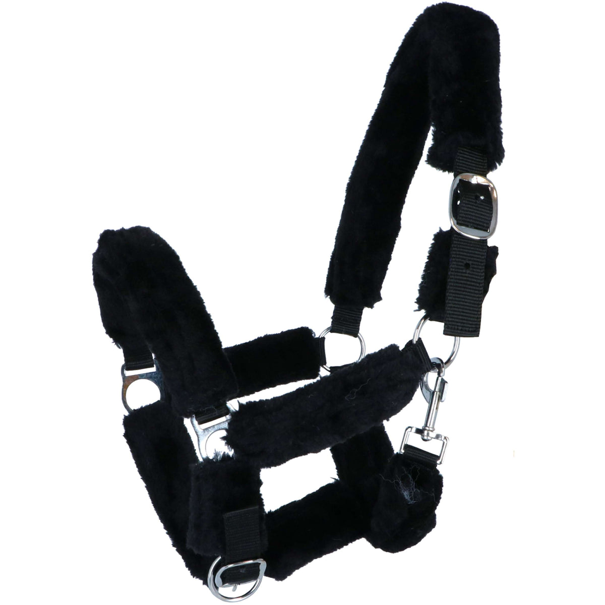 Norton Halter Full Synthetic Sheepskin Black