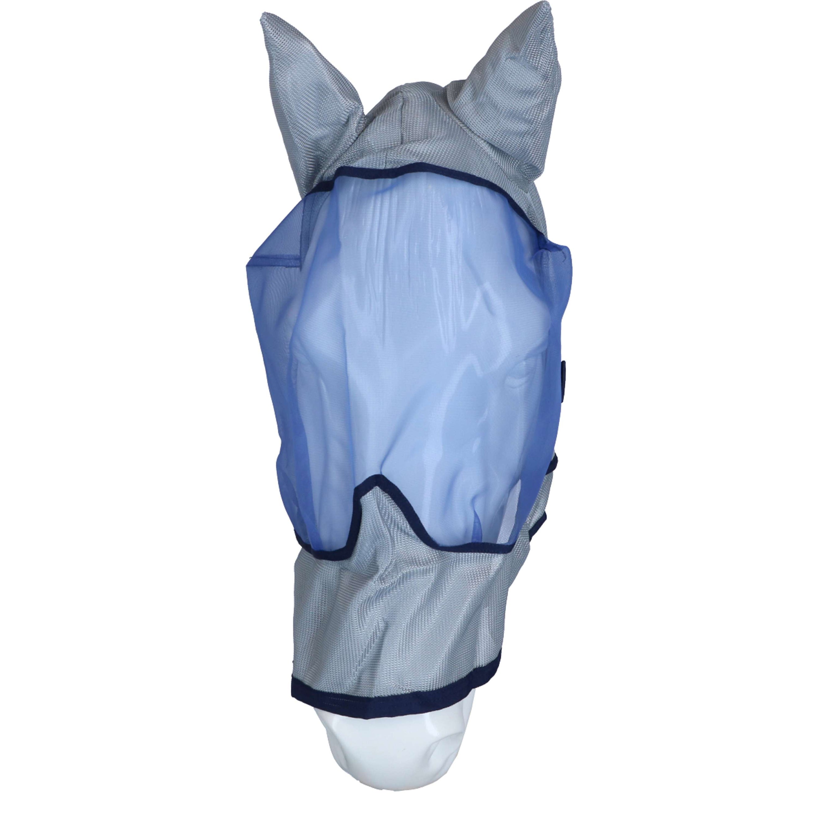 Bucas Buzz-Off Flymask Deluxe with Ears Blue