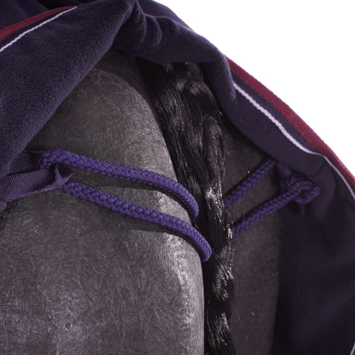 EQUITHÈME Exercise Rug Tyrex 1200D Polar Fleece Navy/Burgundy