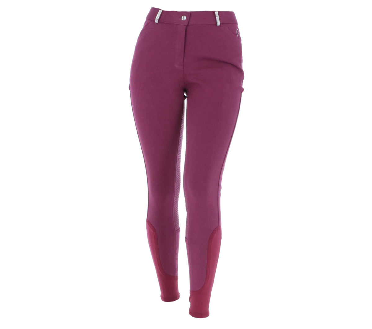 EQUITHÈME Breeches Glam Silicone Seat Burgundy