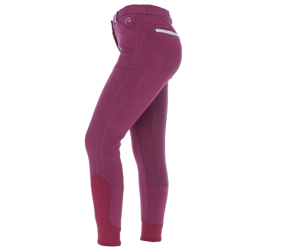 EQUITHÈME Breeches Glam Silicone Seat Burgundy