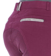 EQUITHÈME Breeches Glam Silicone Seat Burgundy