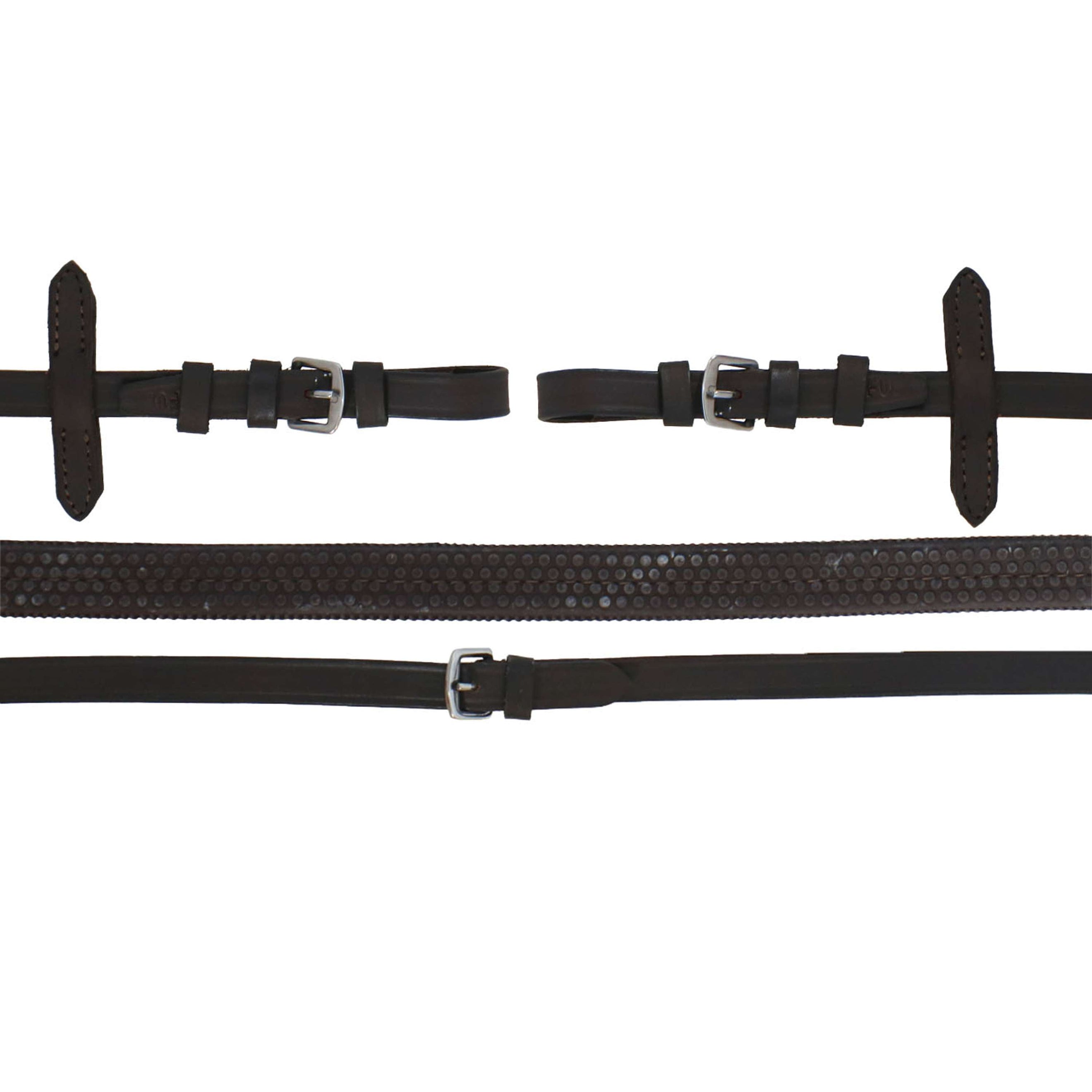 Riding World Reins Rubber Havana Riding World Reins Rubber Havana