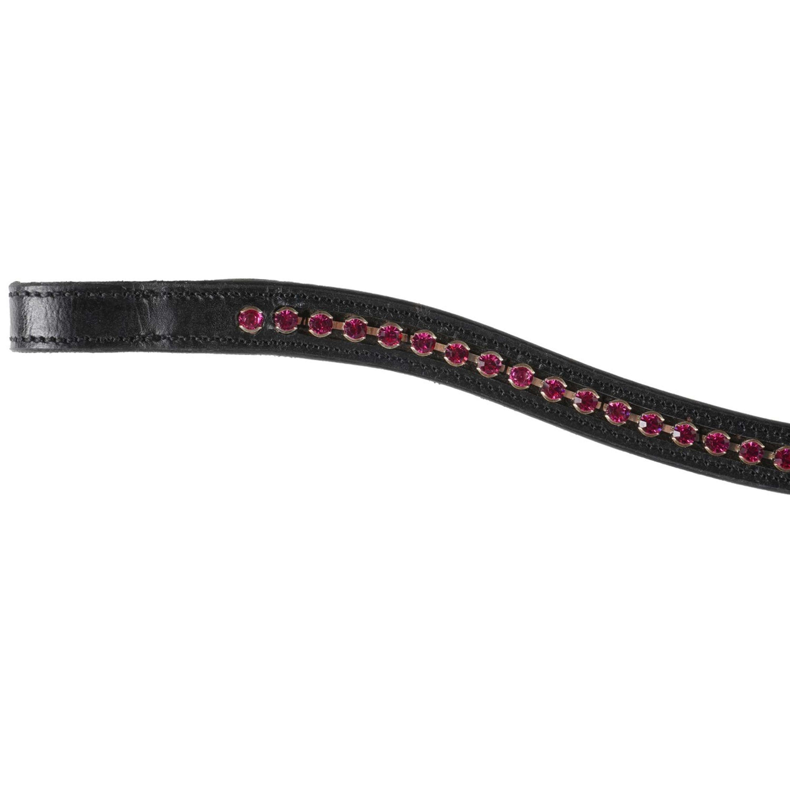 Aviemore by Shires Browband Diamante Large Black/Pink