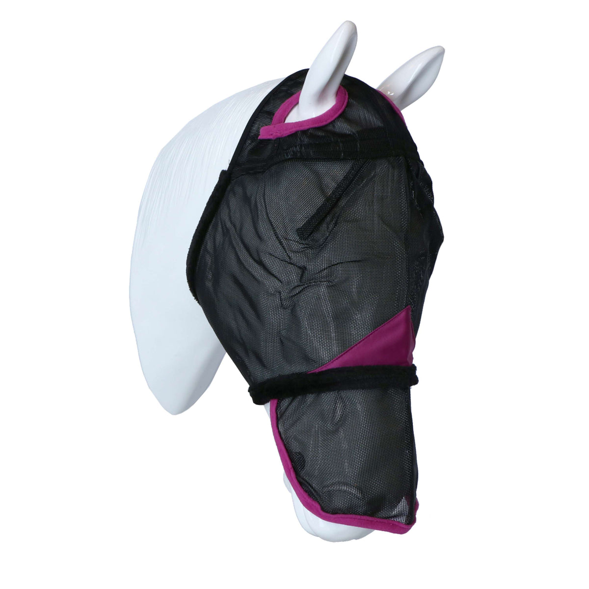 Weatherbeeta Fly Mask Comfitec Durable Mesh with Nose Black/Purple