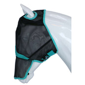 Weatherbeeta Fly Mask Comfitec Fine Mesh with Nose Black / Turquoise