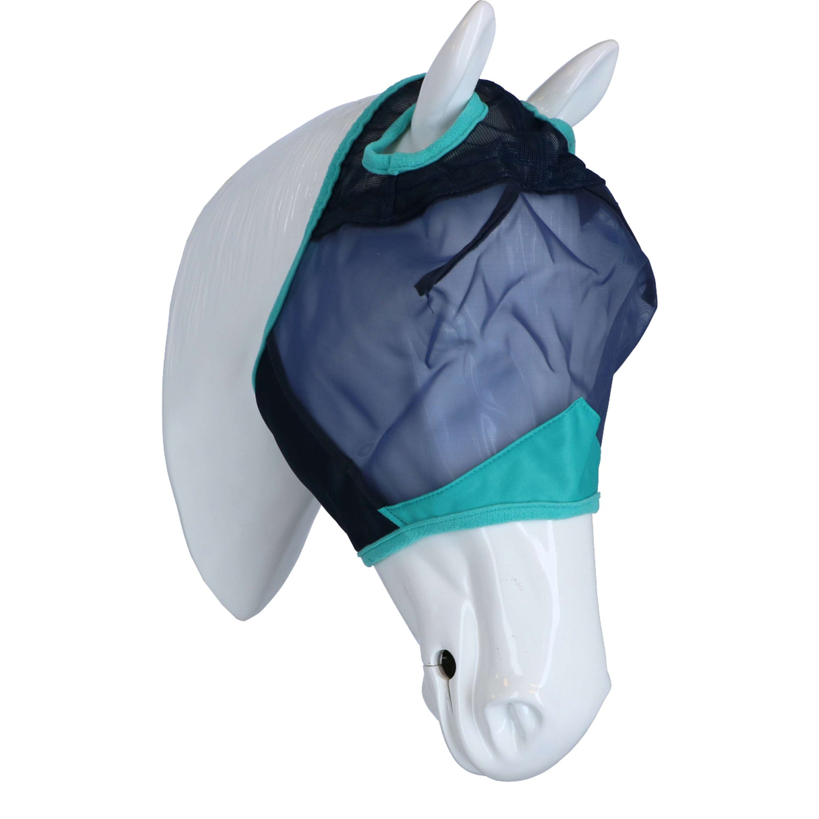 Weatherbeeta Fly Mask Comfitec Fine Mesh Navy/Turquoise