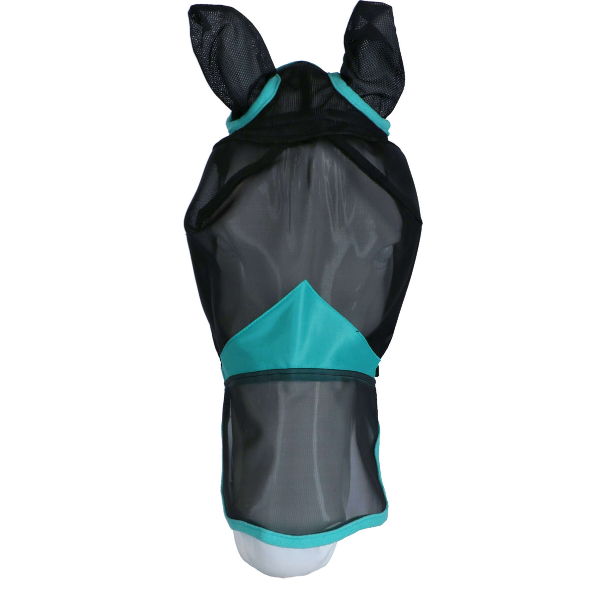 Weatherbeeta Fly Mask Comfitec Fine Mesh Ears & Nose Black / Turquoise