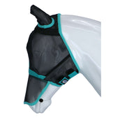 Weatherbeeta Fly Mask Comfitec Fine Mesh Ears & Nose Black / Turquoise