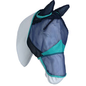 Weatherbeeta Fly Mask Comfitec Fine Mesh Ears & Nose Navy/Turquoise