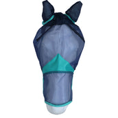 Weatherbeeta Fly Mask Comfitec Fine Mesh Ears & Nose Navy/Turquoise