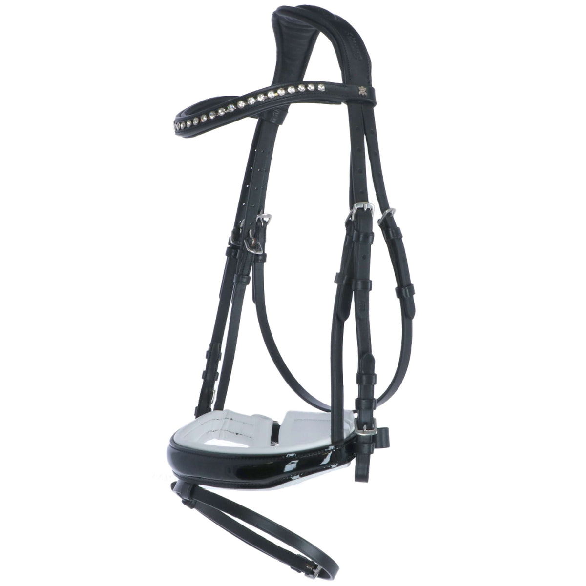 Döbert Bridle SM Picasso White Lining, Laquer Black