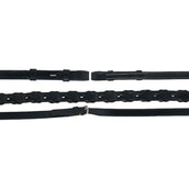 Montar Reins Laced Deco fr/h Leather Black