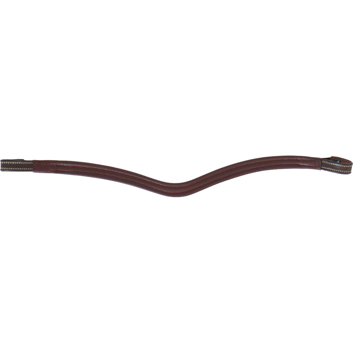 Montar Browband Classic Curved White Stitching Brown