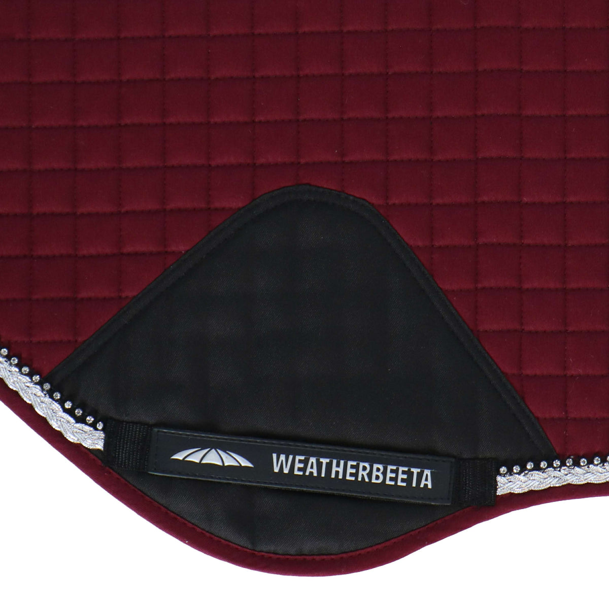 Weatherbeeta Prime Bling Jump Shaped Saddle Pad Maroon