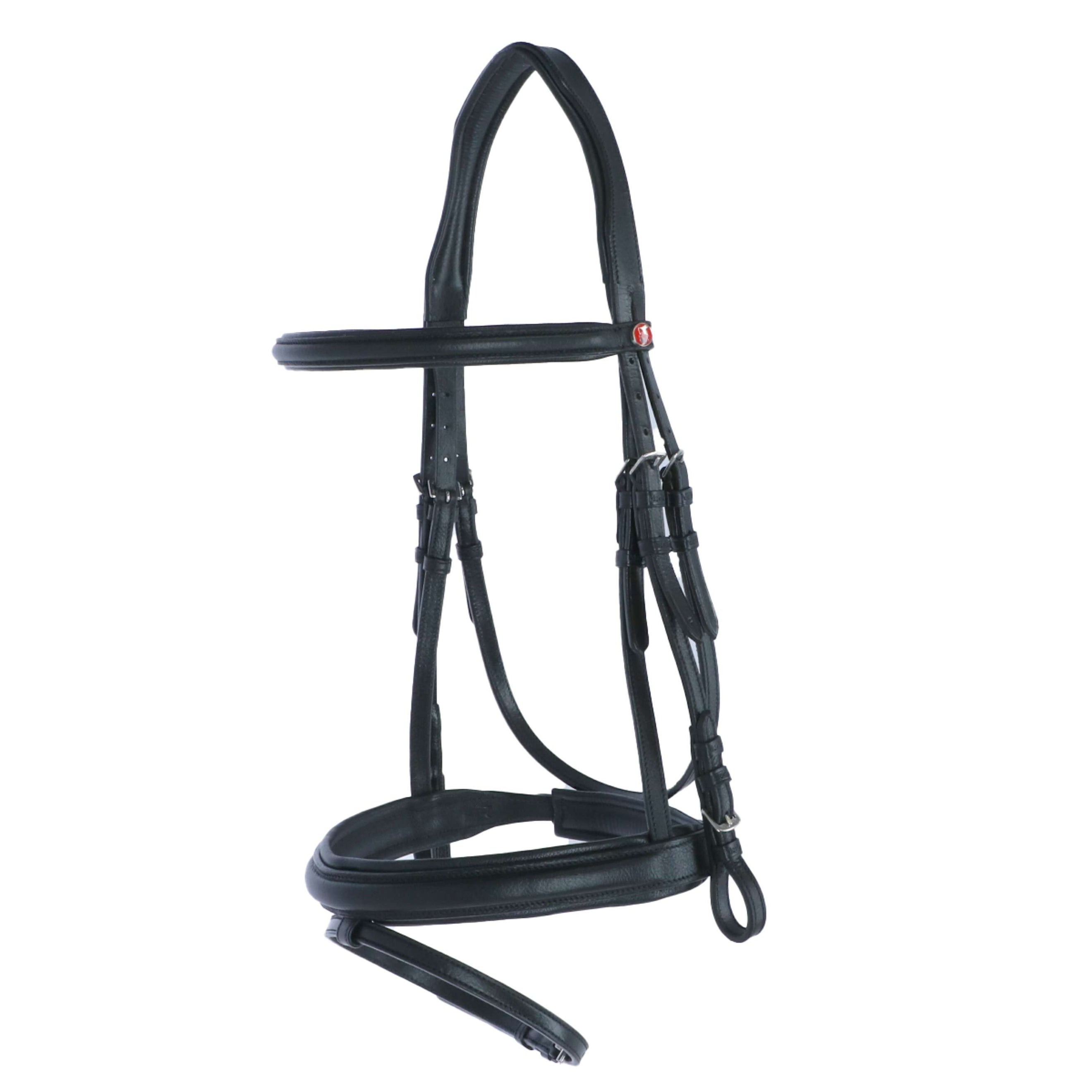 Kieffer Snaffle Bridle Economy Ultrasoft, English, Black Lined, 40mm Black