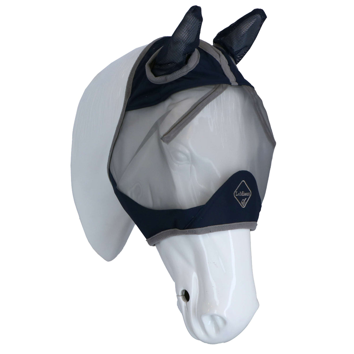 LeMieux Fly Mask Amour Shield Pro with Ears Navy