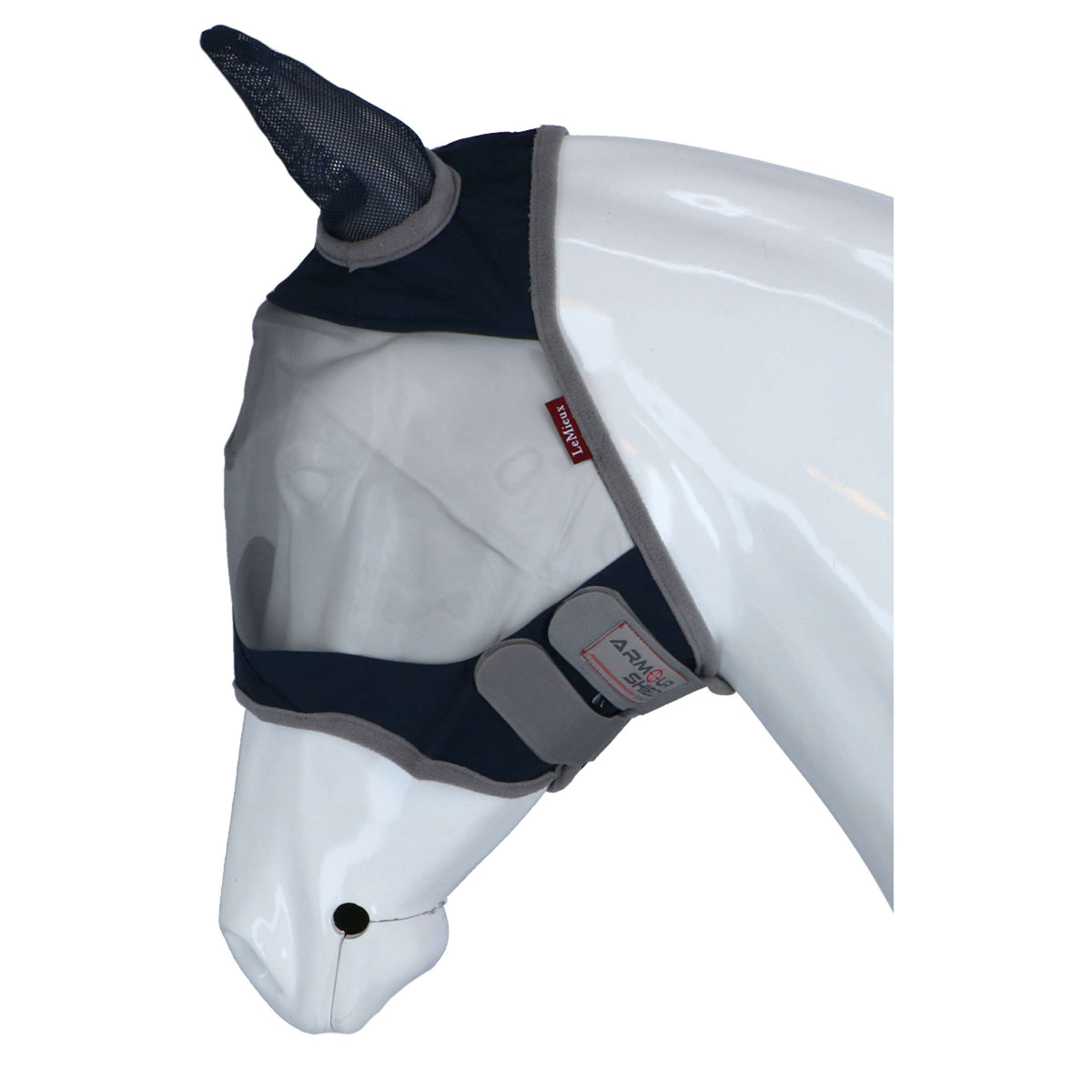 LeMieux Fly Mask Amour Shield Pro with Ears Navy