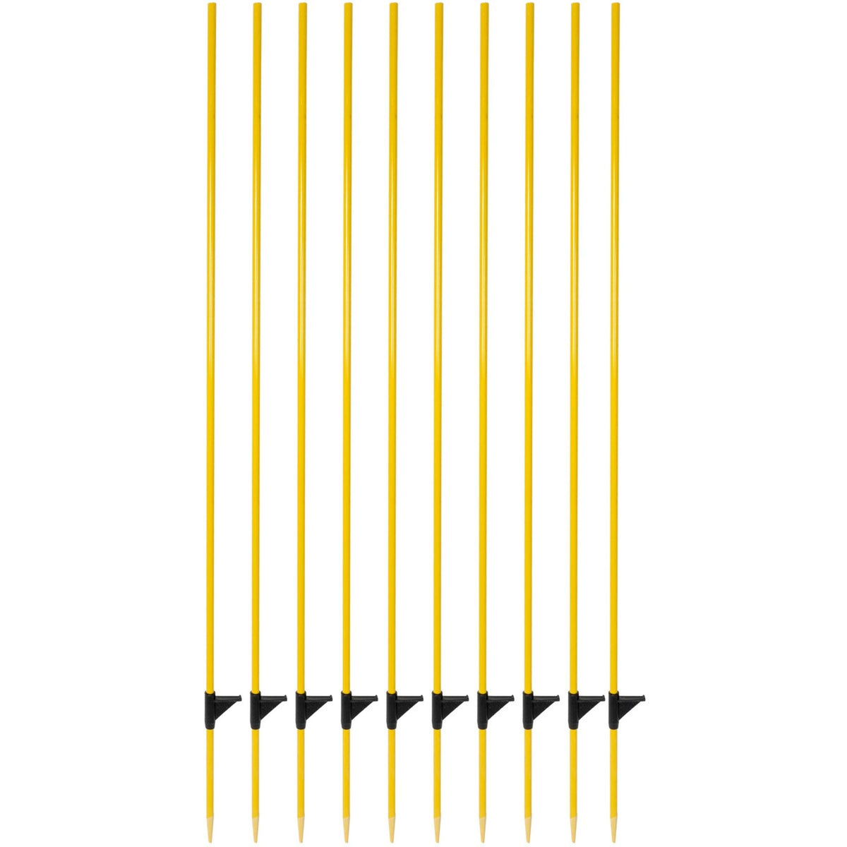 Kerbl Fiberglass Pole 10 Pieces Yellow