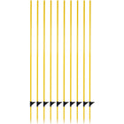 Agradi Power Fiberglass Pole 10 Pieces Yellow
