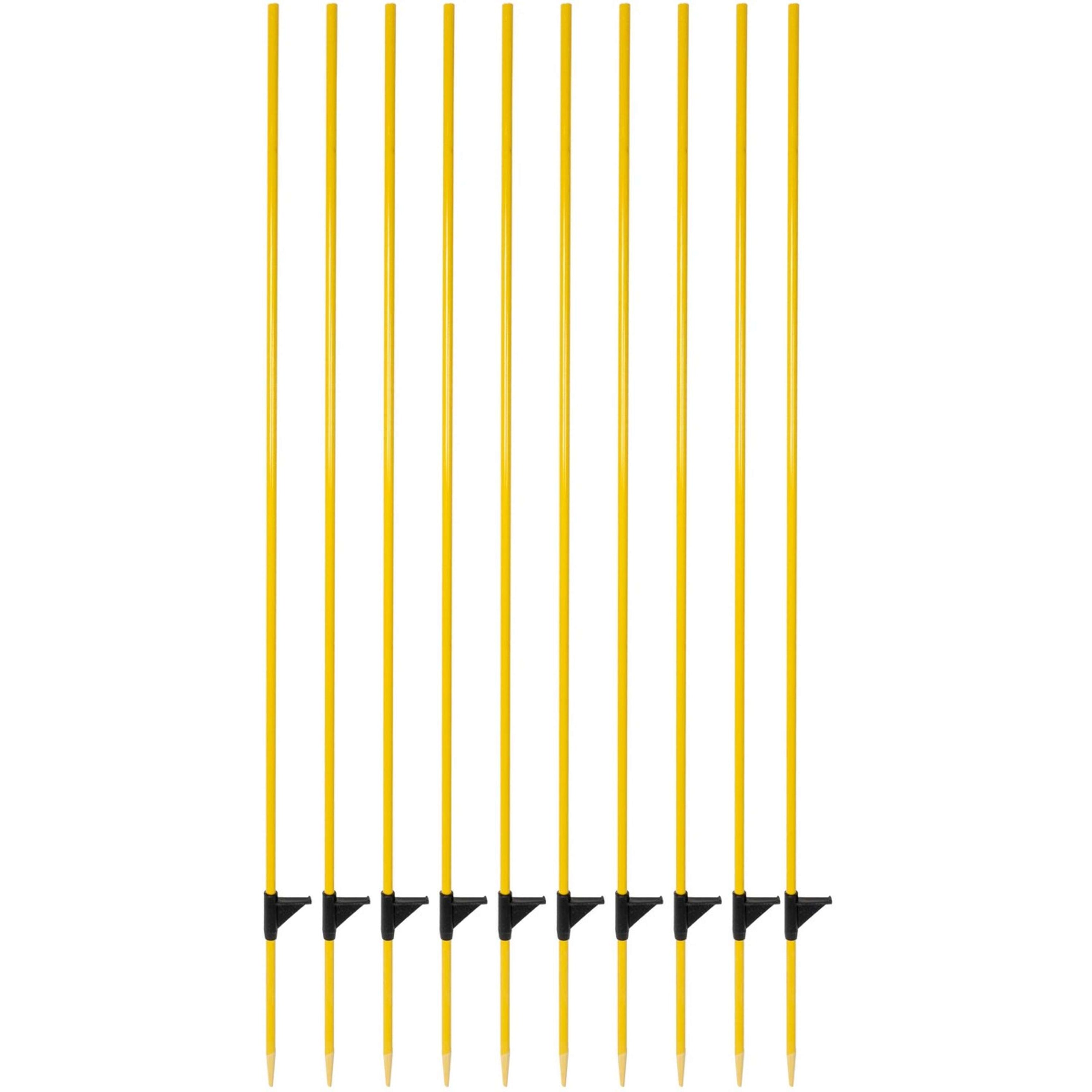 Kerbl Fiberglass Pole 10 Pieces Yellow