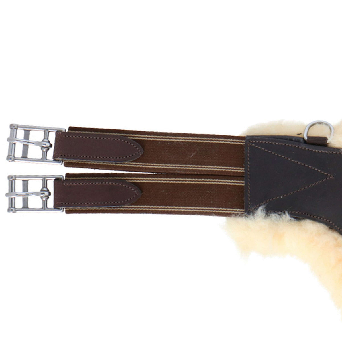 HORKA Girth Leather with Sheepskin Brown/Silver