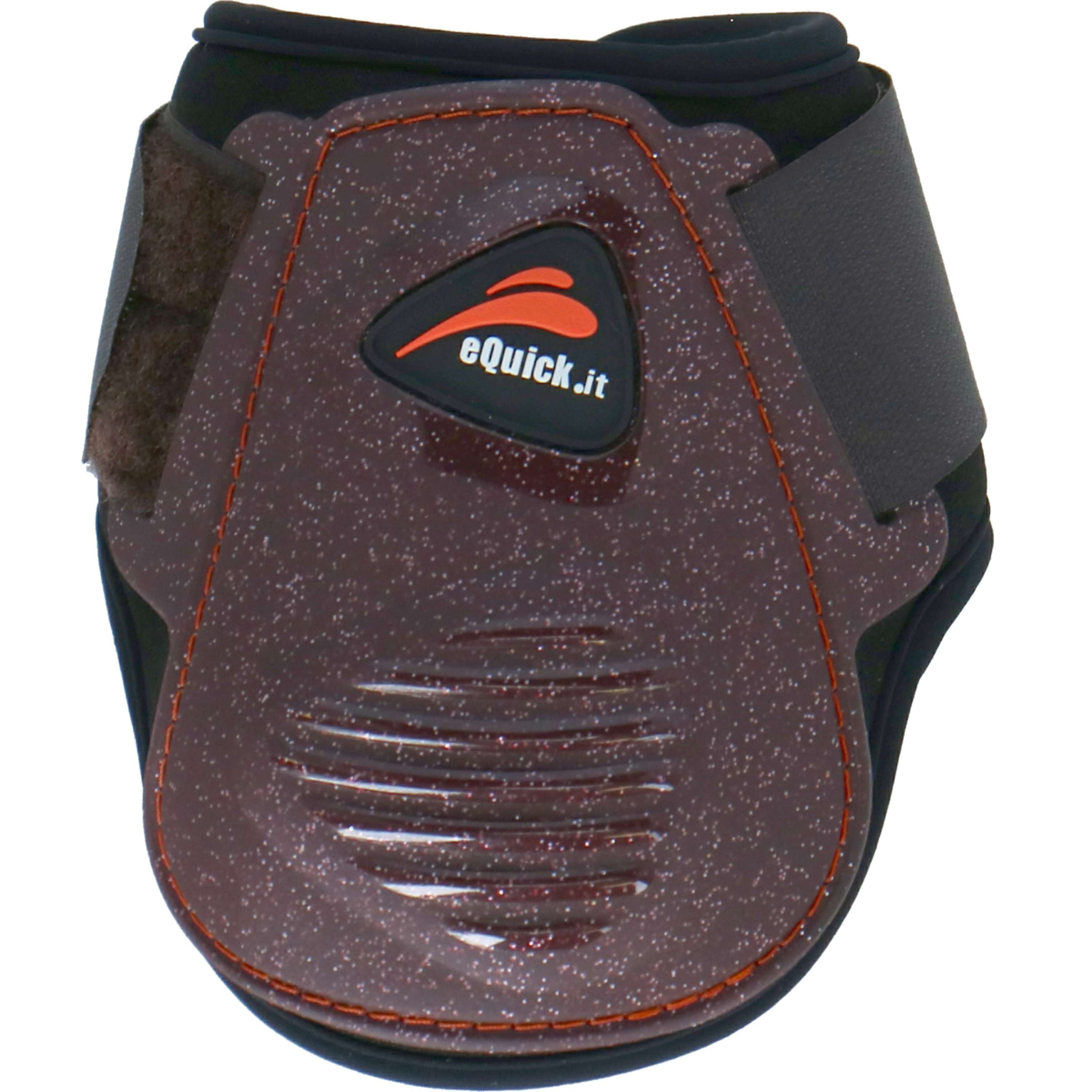 eQuick Fetlock Boots eLight Glitter Rear Glitter Brown