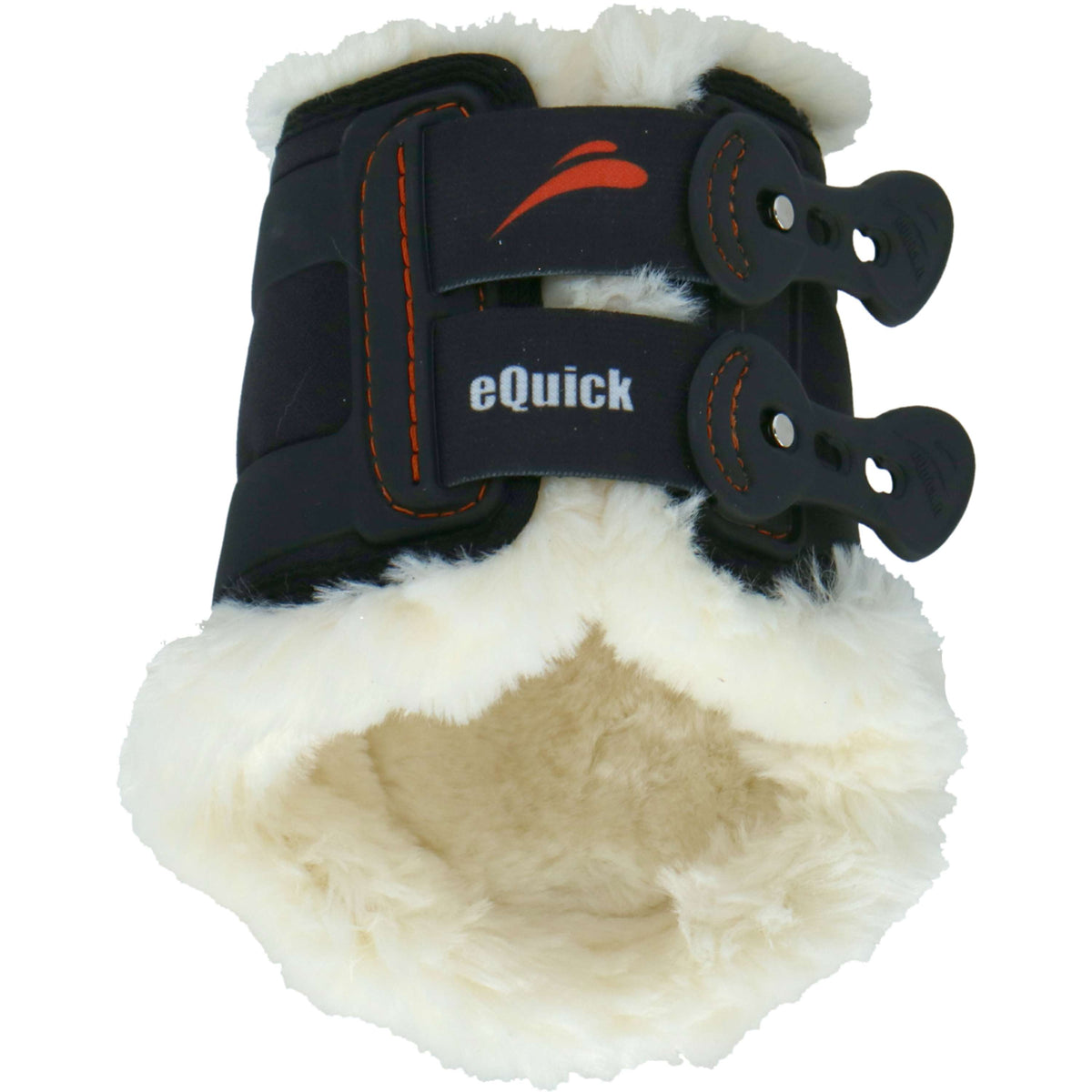 eQuick Fetlock Boots eShock Rear Fluffy Black