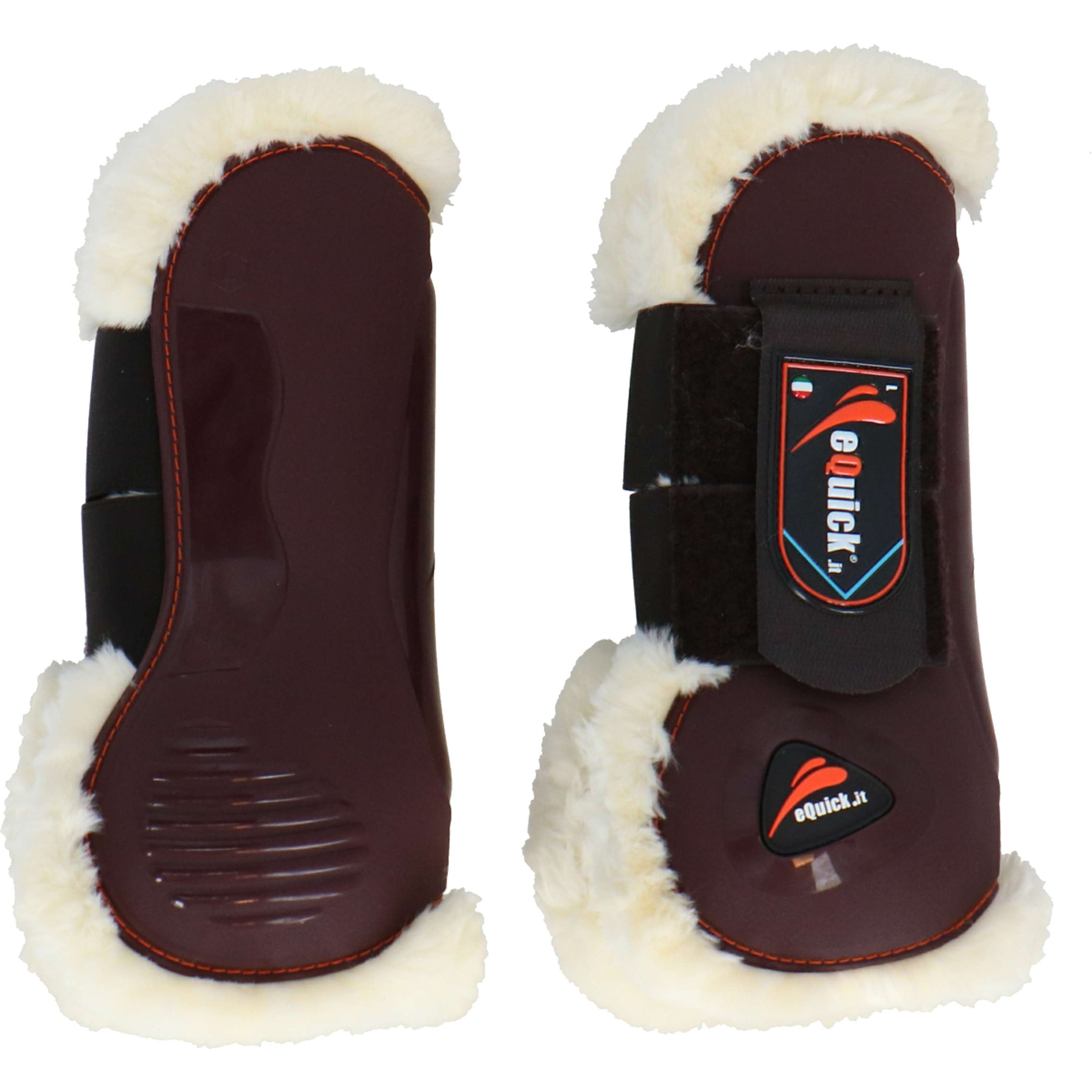 eQuick Fetlock Boots eLight Unicorn Front Fluffy Brown