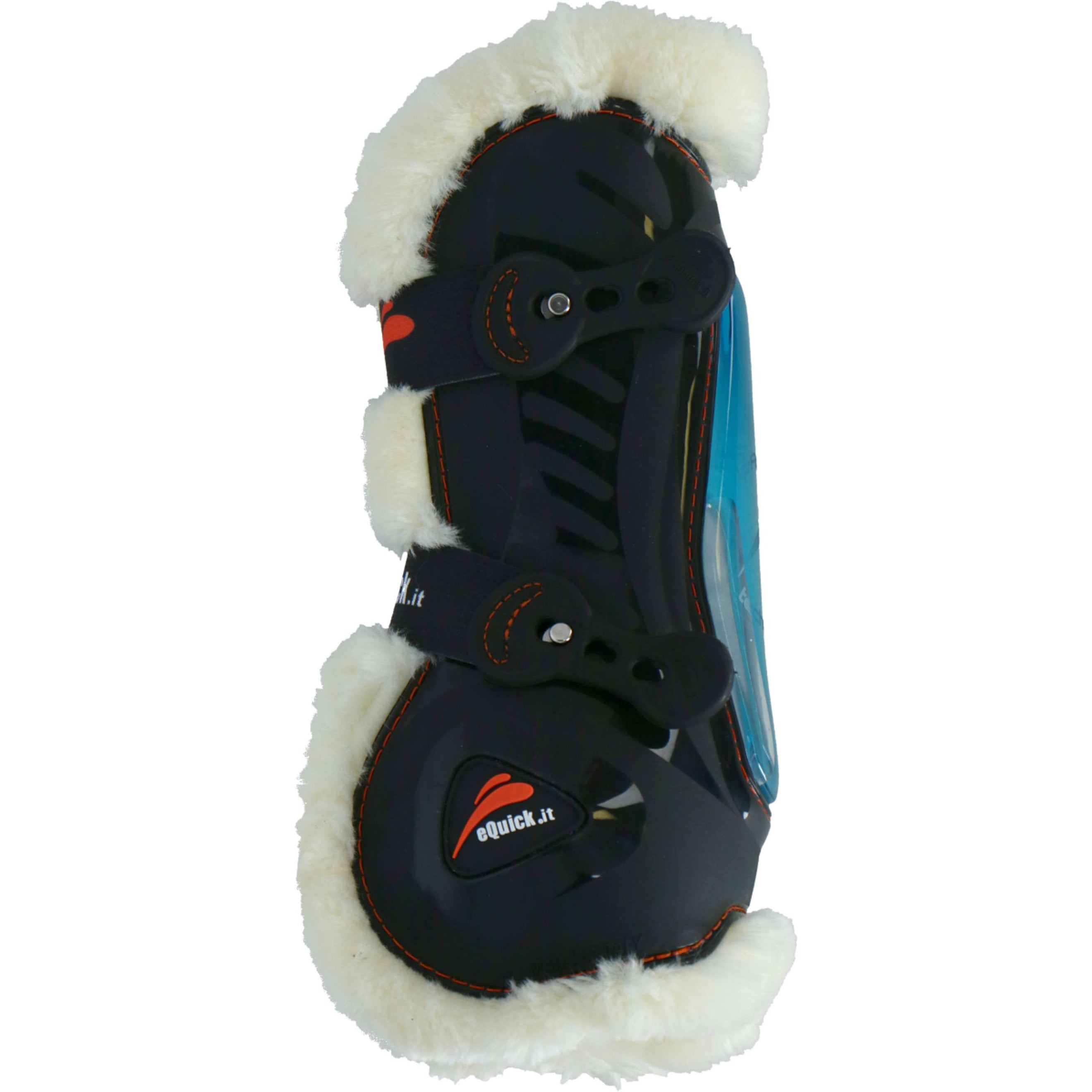 eQuick Tendon Boots eShock Front Fluffy Black