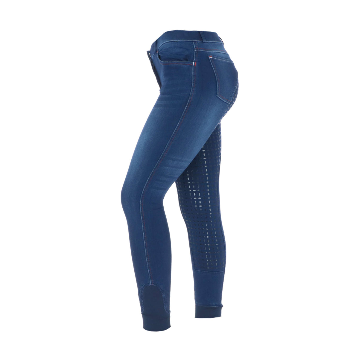 HKM Breeches Summer Demin Easy 3/4 Silicon Seat Jeans Blue