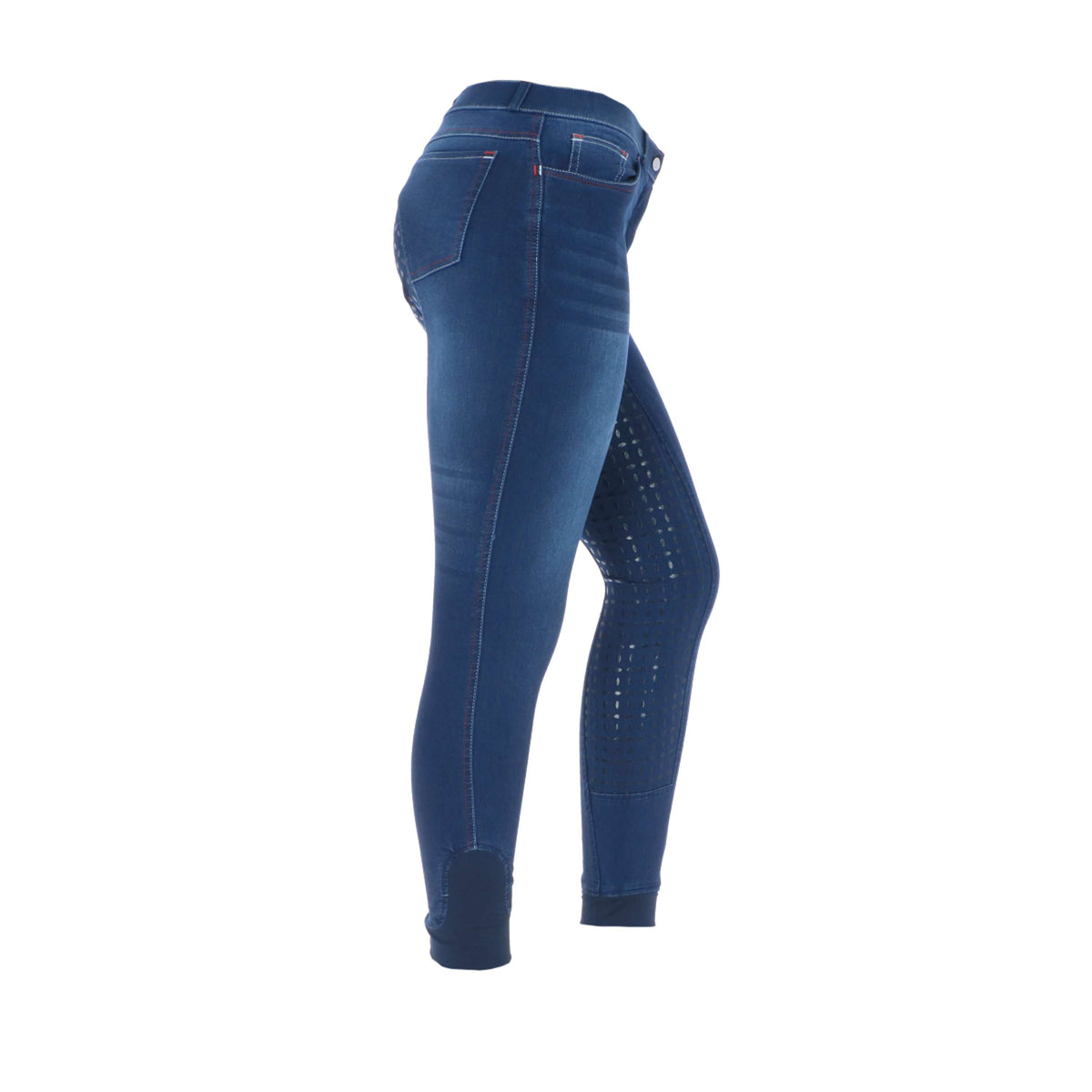 HKM Breeches Summer Demin Easy 3/4 Silicon Seat Jeans Blue