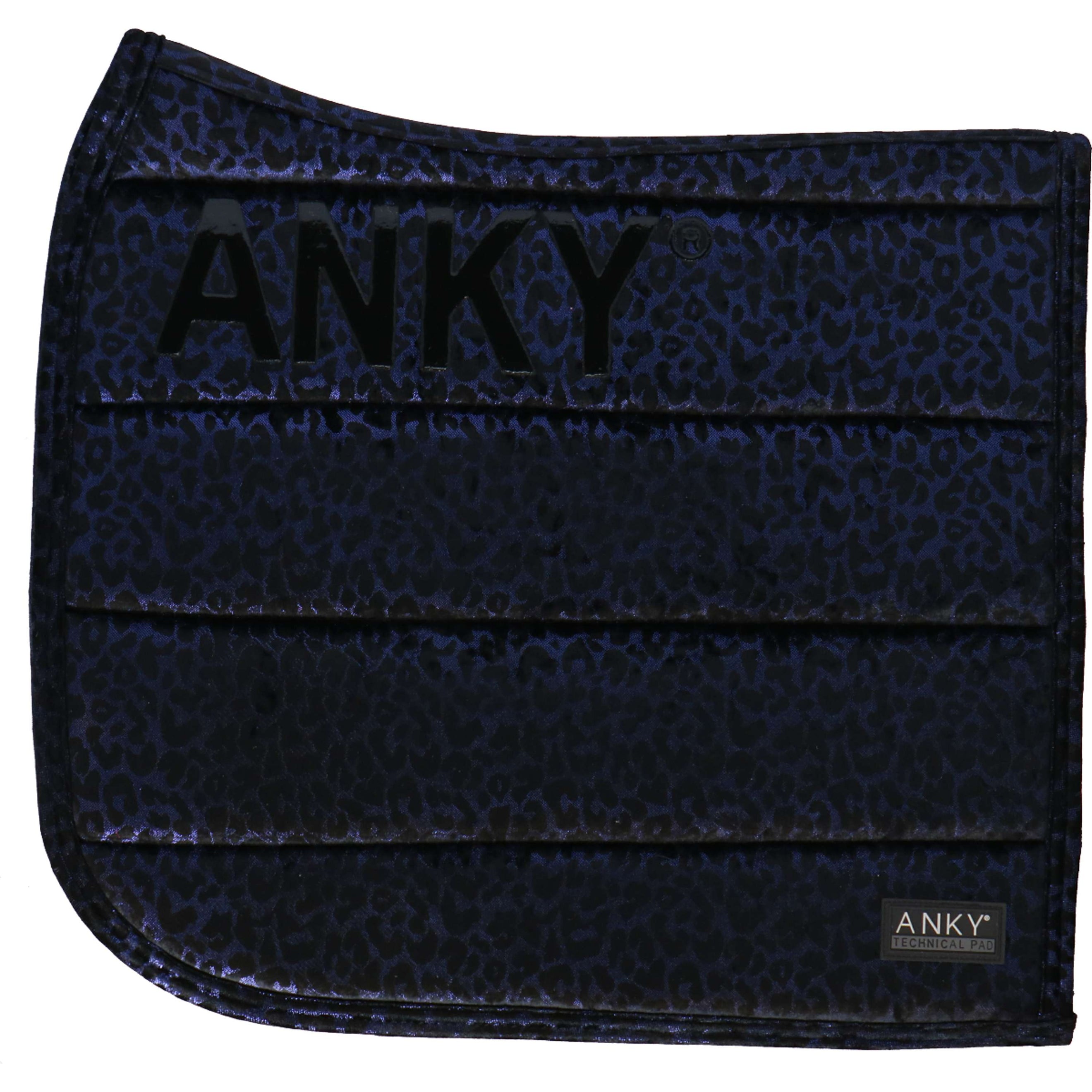 ANKY Saddlepad Leopard Print Dressage Blue