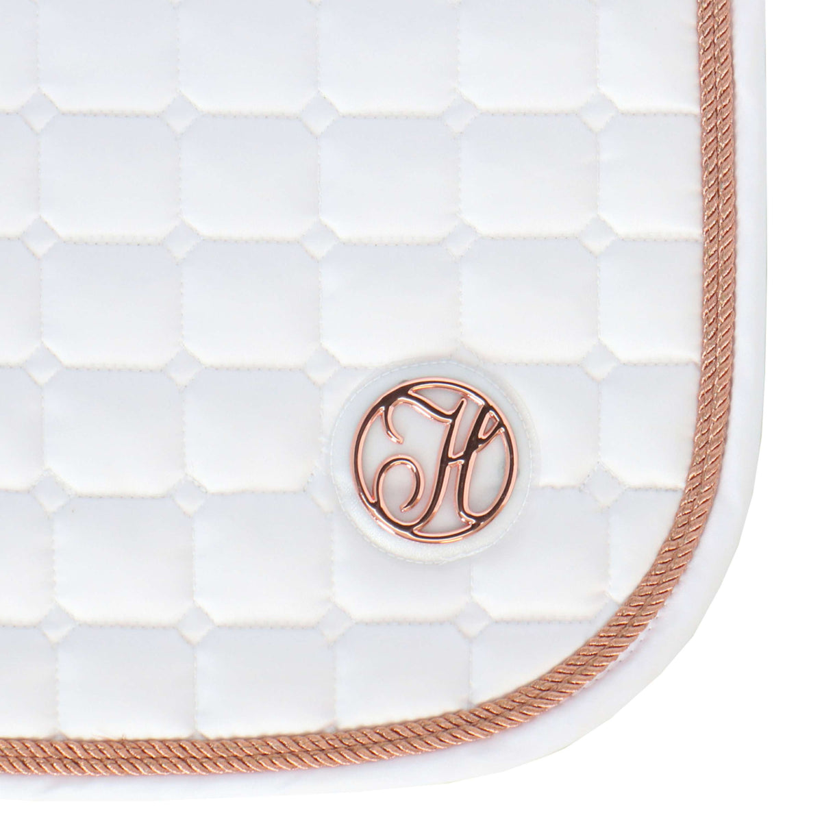 Harry's Horse Saddlepad Reverso Logo Competition General Purpose White/Rosegold