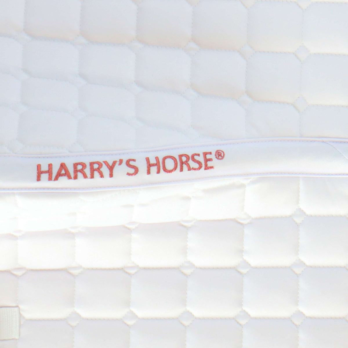 Harry's Horse Saddlepad Reverso Logo Competition Dressage White/Rosegold