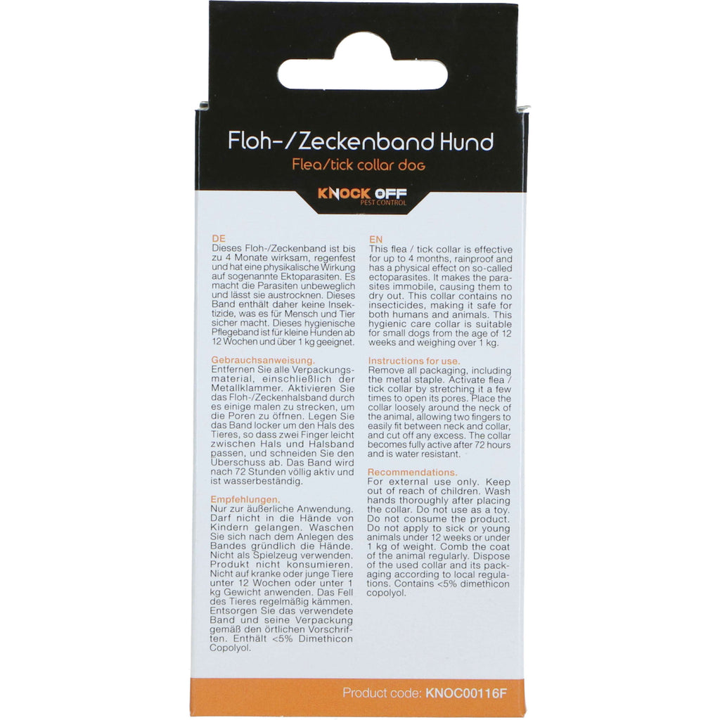 Knock Off Tick and Flea Collar Small Dog DE/EN