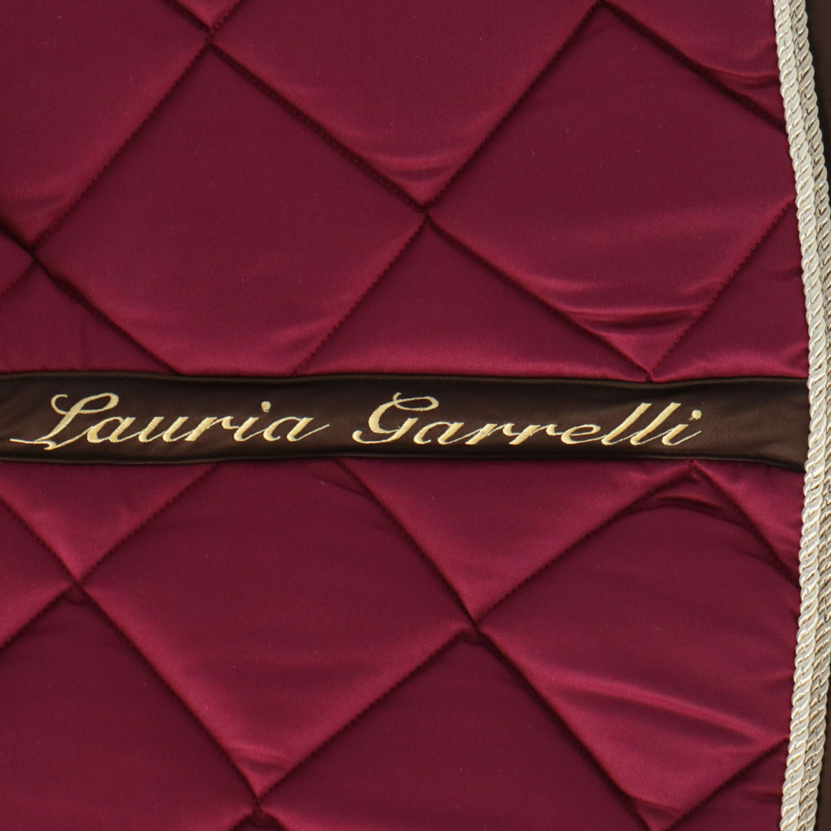 Lauria Garrelli Saddlepad Golden Gate Bit Dressage Dark red