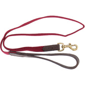 Weatherbeeta Dog Leash Leather Plaited Brown/maroon