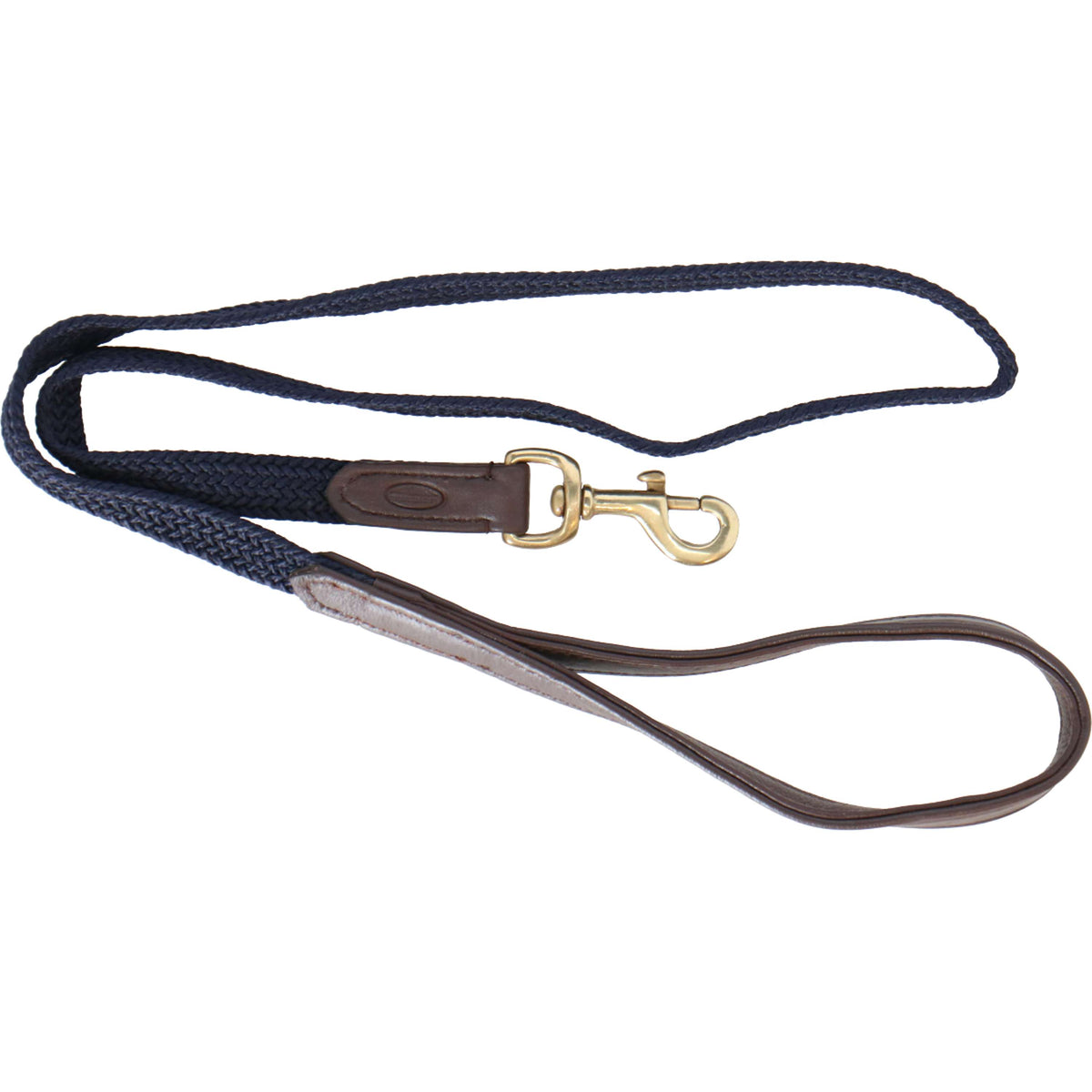 Weatherbeeta Dog Leash Leather Plaited Brown/navy