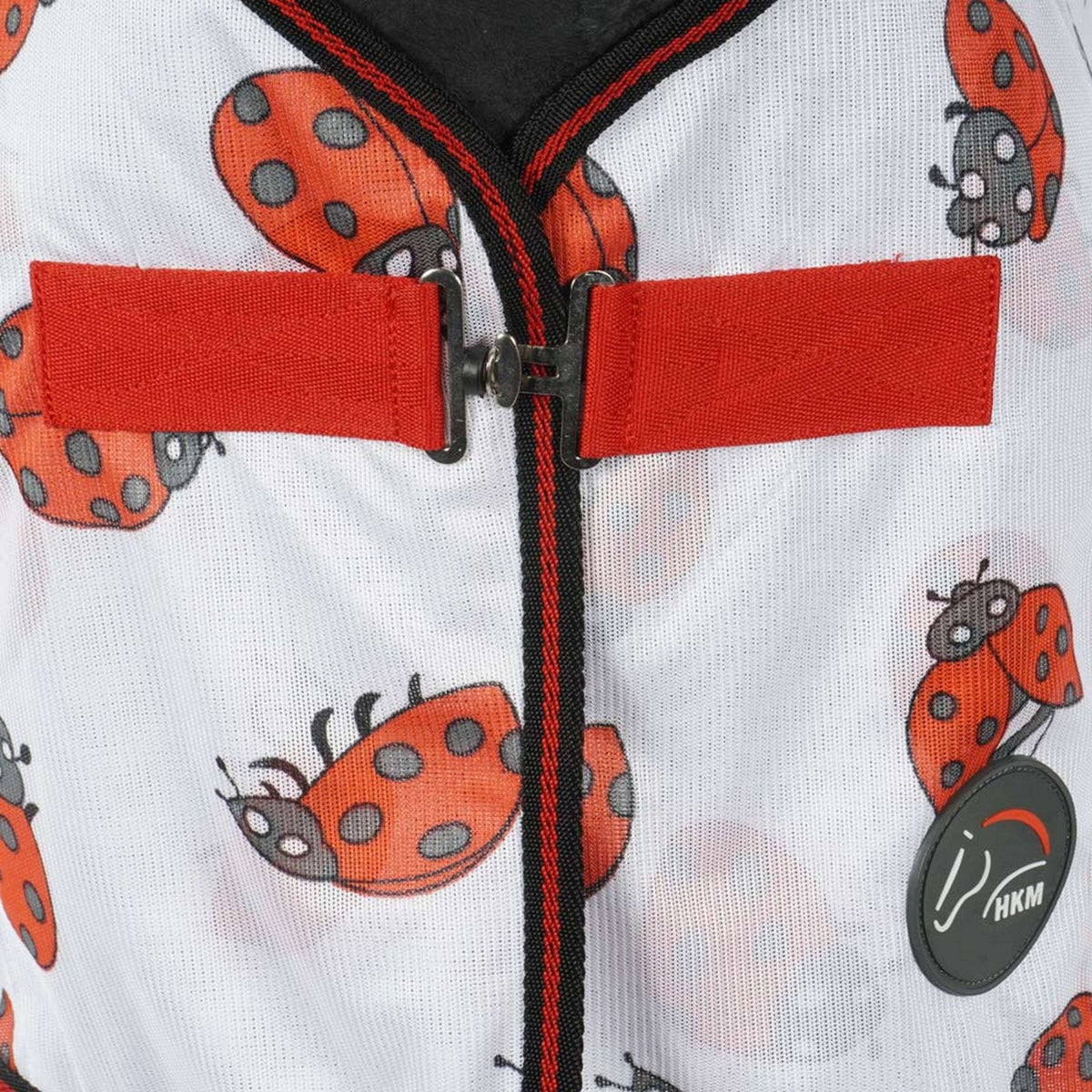 HKM Fly Rug Ladybug White Red