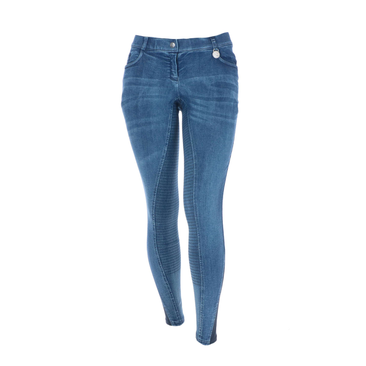 HKM Breeches Denim Silicon Seat Light Blue/Denim