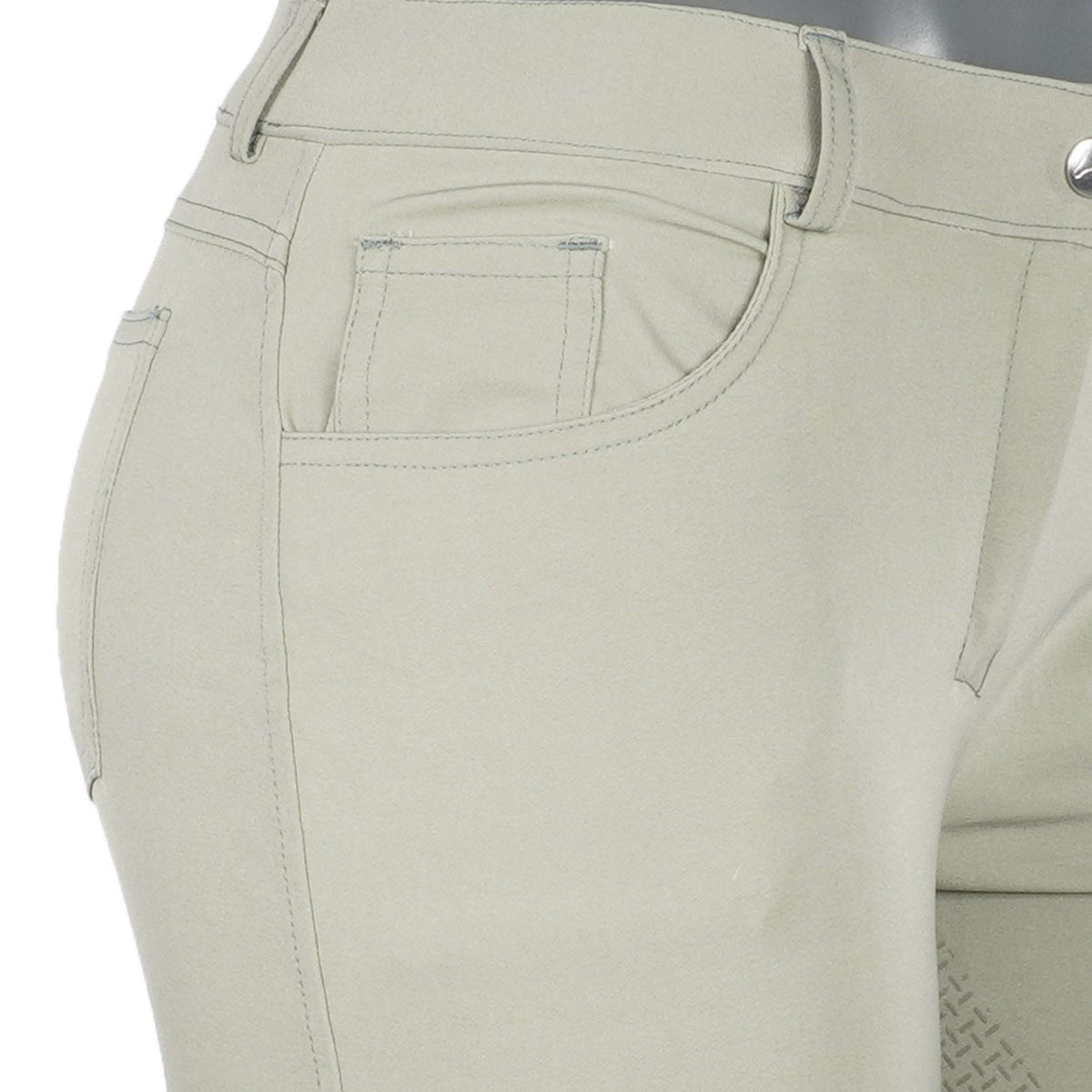 HKM Breeches Sunshine Silicon Seat Graygreen