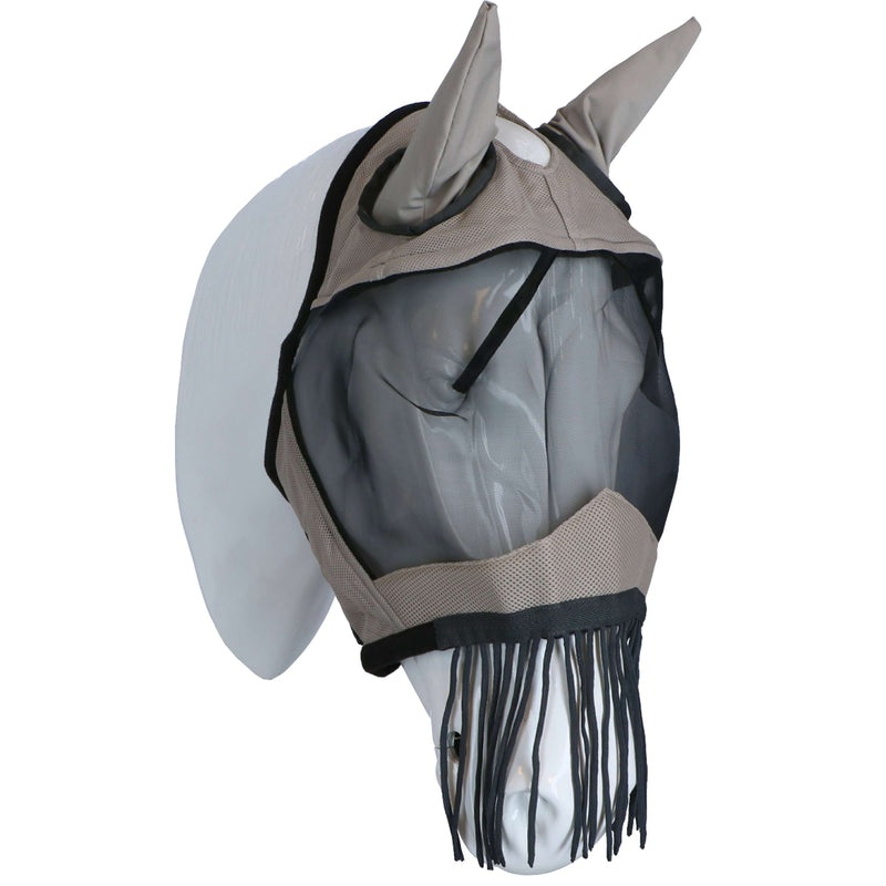 HKM Fly Mask Fringes Silver/Grey