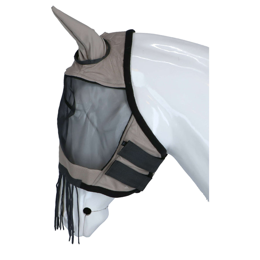 HKM Fly Mask Fringes Silver/Grey
