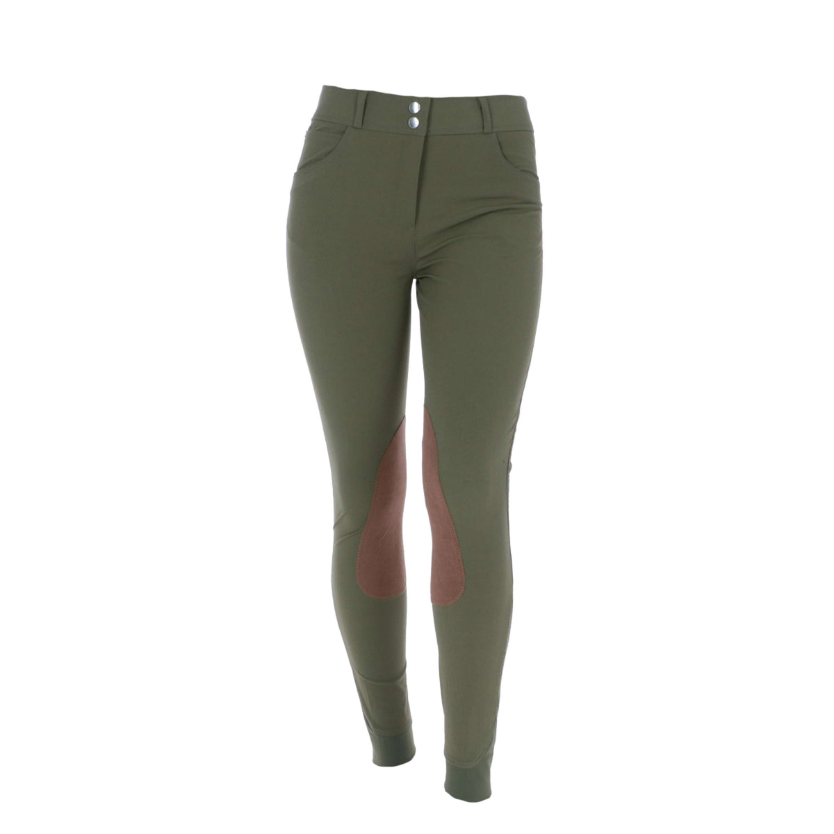 HKM Breeches Hunter Knee Pads Smoke Green