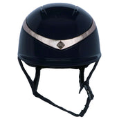 Charles Owen Cap Halo Navy/Rosegold Gloss