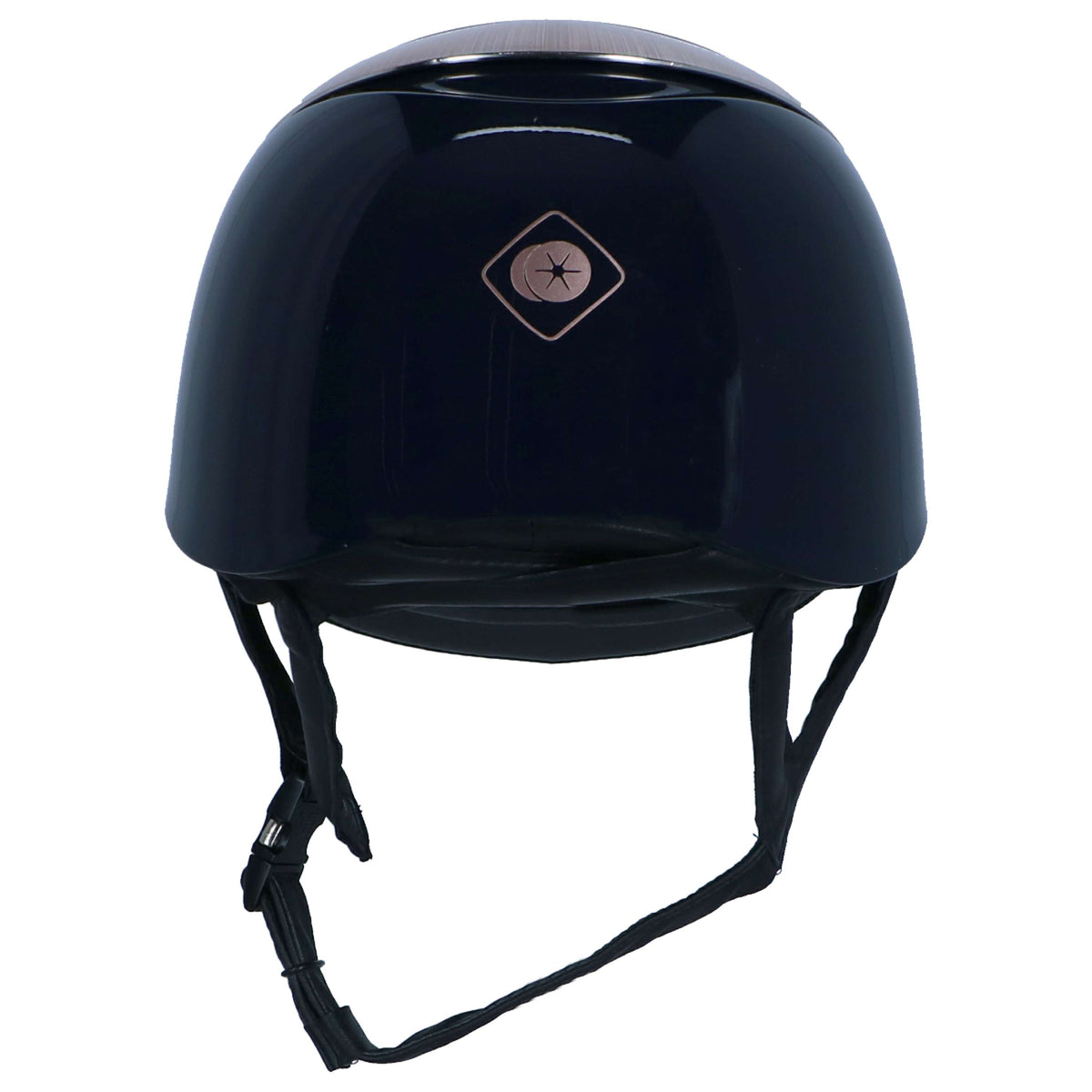 Charles Owen Cap Halo Navy/Rosegold Gloss