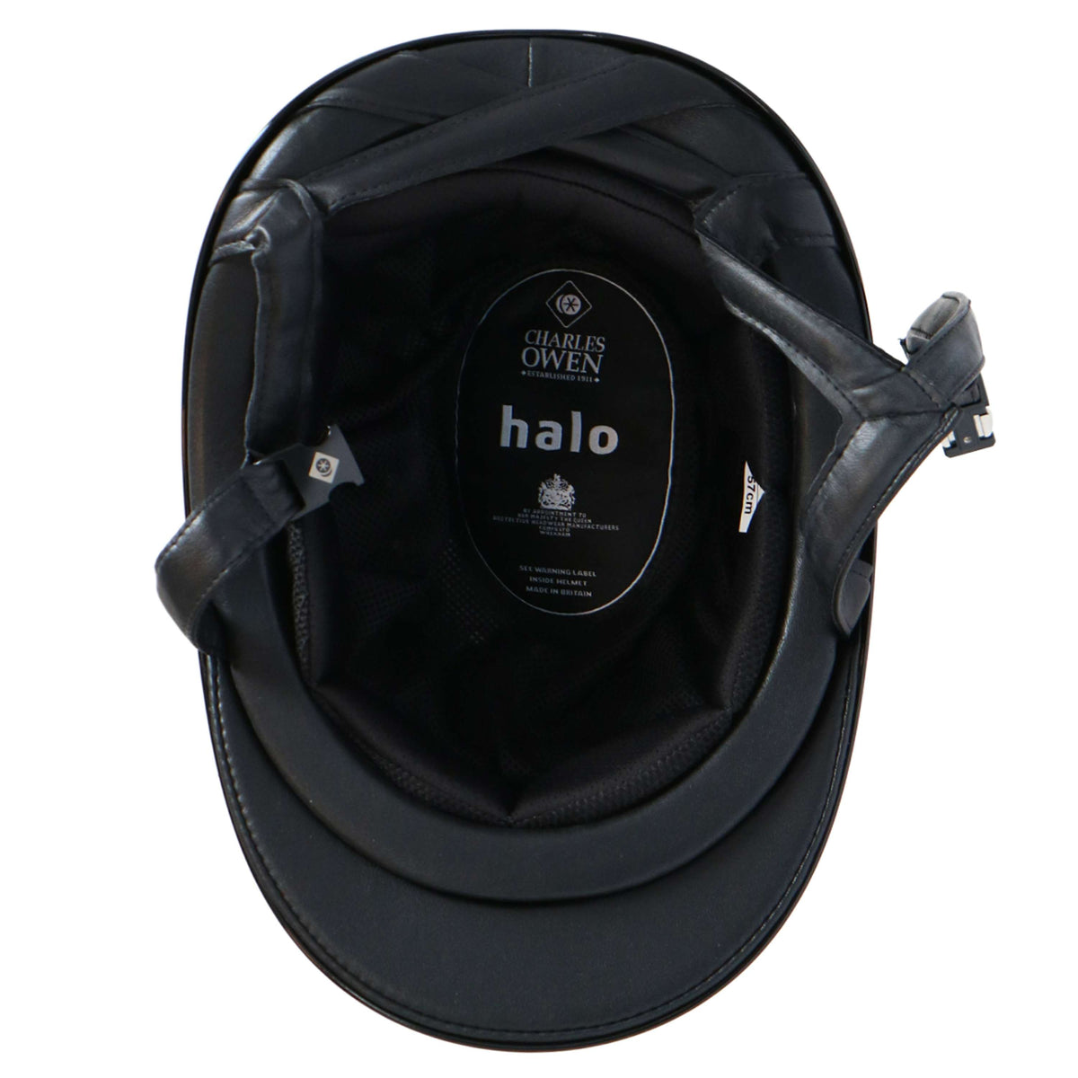 Charles Owen Cap Halo Luxe Black/Platinum Gloss