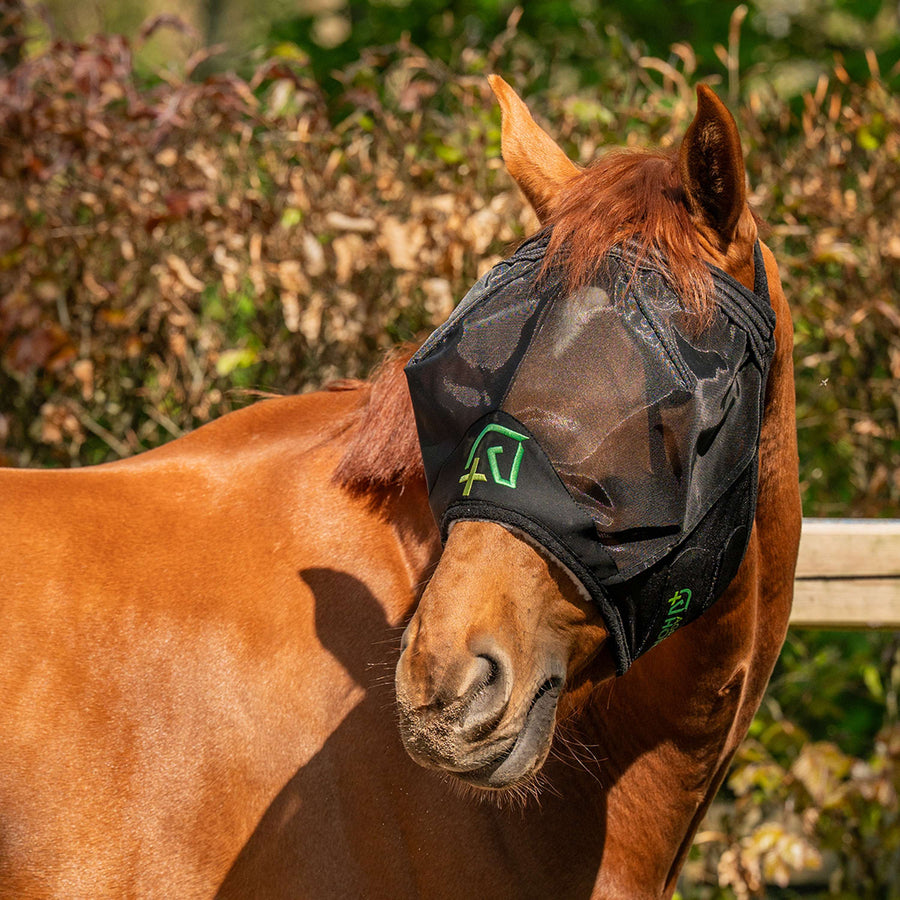 Agradi Horse Fly Mask Fine Mesh without Ears Black