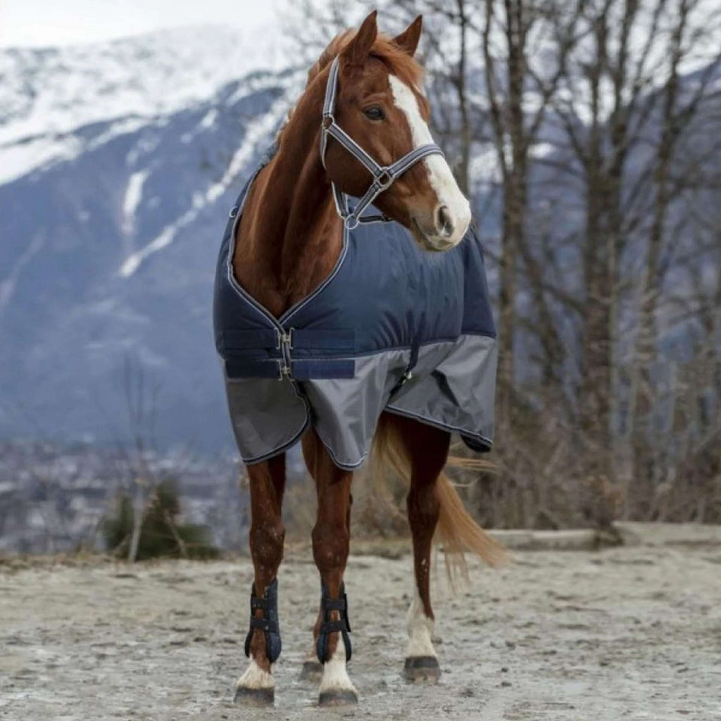 EQUITHÈME Rain Rug Tyrex 600D 50g Navy/Grey Dots